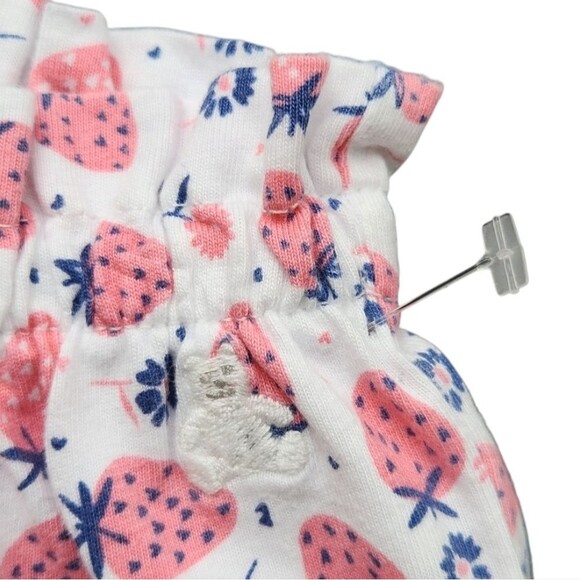 Baby Gap Pull-on Shorts Pink and White 100% Organic Cotton Size 6 - 12 Months - Picture 3 of 9